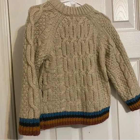 HTF Zara Chunky Accent-Striped Knit Sweater - Picture 6 of 7